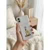 iPhone 11 Boş Yapma Muz Detaylı Kart Bölmeli Şeffaf Telefon Kılıfı