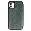 İphone 11 Kılıf Flip Cover - Koyu Yeşil