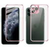 İPhone 11 Pro Max Metal Çerçeve Ön Arka 3D Full Tempered Cam Koruyucu-(5775)