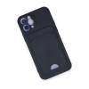 İphone 12 Kılıf Kelvin Kartvizitli Silikon - Lacivert