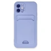 İphone 12 Kılıf Kelvin Kartvizitli Silikon - Lila