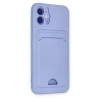 İphone 12 Kılıf Kelvin Kartvizitli Silikon - Lila