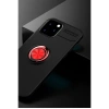 İphone 12 Kılıf Range Yüzüklü Silikon - Siyah-kırmızı