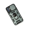 İphone 12 Mini Kılıf Pars Lens Yüzüklü Silikon - Yeşil