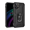 İphone 12 Mini Kılıf Sofya Yüzüklü Silikon Kapak - Siyah