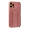 İphone 12 Pro Kılıf Coco Karbon Standlı Kapak - Pembe