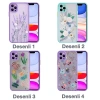 iPhone 12 Pro Max 6.7inç Kamera Korumalı Çiçek Desenli Silikon Kılıf-(5775)