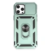 İphone 12 Pro Max Kılıf Pars Lens Yüzüklü Silikon - Yeşil
