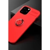 İphone 12 Pro Max Kılıf Range Yüzüklü Silikon - Kırmızı