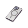 İphone 13 Kılıf Joke Simli Magneticsafe Kılıf - Derin Mor