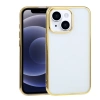 iPhone 13 Mini 5.4inç Lazer Kaplama Renkli Kenar Şeffaf Kılıf-(5775)