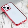 iPhone 13 Mini 5.4inç Lazer Kaplama Renkli Kenar Şeffaf Kılıf-(5775)