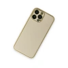 İphone 13 Pro Kılıf Coco Deri Silikon Kapak - Gold