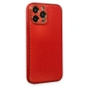 İphone 13 Pro Max Kılıf Coco Karbon Silikon - Kırmızı