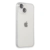 İphone 14 Kılıf Luko Lens Silikon - Gümüş