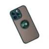 İphone 14 Pro Kılıf Montreal Yüzüklü Silikon Kapak - Yeşil