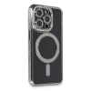 İphone 14 Pro Max Kılıf Joke Simli Magneticsafe Kılıf - Gri