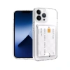 İphone 14 Pro Max Kılıf Kart Şeffaf Silikon - Şeffaf