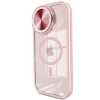 İphone 14 Pro Max Kılıf Teleskop Lens Magsafe Silikon Kapak - Pembe