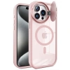 İphone 14 Pro Max Kılıf Teleskop Lens Magsafe Silikon Kapak - Pembe