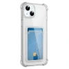 İphone 15 Kılıf Kart Şeffaf Silikon - Şeffaf