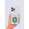 iPhone 15 Pro Max Kartlıklı Lucky Yonca Desenli Kılıf