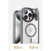 İphone 15 Pro Max Kılıf Teleskop Lens Magsafe Silikon Kapak - Siyah