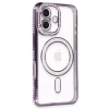 İphone 16 Kılıf Joke Simli Magneticsafe Kılıf - Derin Mor