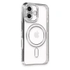 İphone 16 Kılıf Joke Simli Magneticsafe Kılıf - Gri