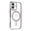 İphone 16 Kılıf Joke Simli Magneticsafe Kılıf - Gümüş