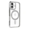 İphone 16 Kılıf Joke Simli Magneticsafe Kılıf - Gümüş