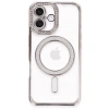 İphone 16 Kılıf Joke Simli Magneticsafe Kılıf - Pembe