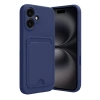 İphone 16 Kılıf Kelvin Kartvizitli Silikon - Lacivert