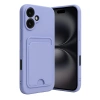 İphone 16 Kılıf Kelvin Kartvizitli Silikon - Lila