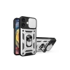 İphone 16 Kılıf Pars Lens Yüzüklü Silikon - Gümüş