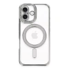 İphone 16 Plus Kılıf Joke Simli Magneticsafe Kılıf - Gümüş