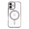 İphone 16 Plus Kılıf Joke Simli Magneticsafe Kılıf - Gümüş