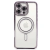 İphone 16 Pro Kılıf Joke Simli Magneticsafe Kılıf - Derin Mor