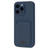 İphone 16 Pro Kılıf Kelvin Kartvizitli Silikon - Lacivert