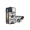 İphone 16 Pro Kılıf Pars Lens Yüzüklü Silikon - Gümüş