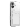İphone 17 Kart Şeffaf Silikon - Şeffaf
