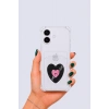 iPhone 17 Kartlıklı Vinly Desenli Kılıf