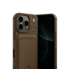 İphone 17 Pro Max Kelvin Kartvizitli Silikon - Kahverengi