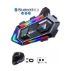 IPX6 Su Geçirmez Intercom 1000m Bağlantı 1000mAh Batarya RGB Işıklı