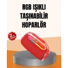 IPX6 Su Geçirmez RGB LED Işıklı Taşınabilir Bluetooth Hoparlör 2400 mAh