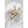Jaguar Model Gold Renk Zirkon Taşlı Kadın Yüzük 5886