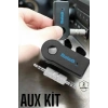 Kablosuz Bluetooth Aux Araç Kiti Siyah Hafıza Kartlı