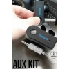 Kablosuz Bluetooth Aux Araç Kiti Siyah Hafıza Kartlı
