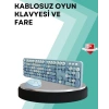Kablosuz Klavye ve Mouse Seti – Sessiz Tuş Retro Tasarım