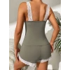 Kadın Askılı V Yakalı Viskon Bluz Ve Short Gecelik Takım